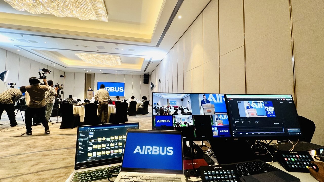 AIRBUS event — N.G.A crew and livestream production behind the scenes